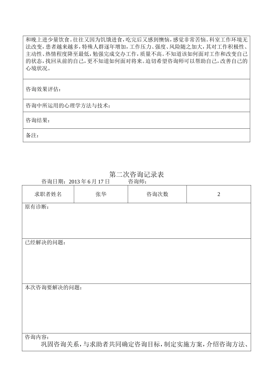 心理咨询案例记录表格式_第2页