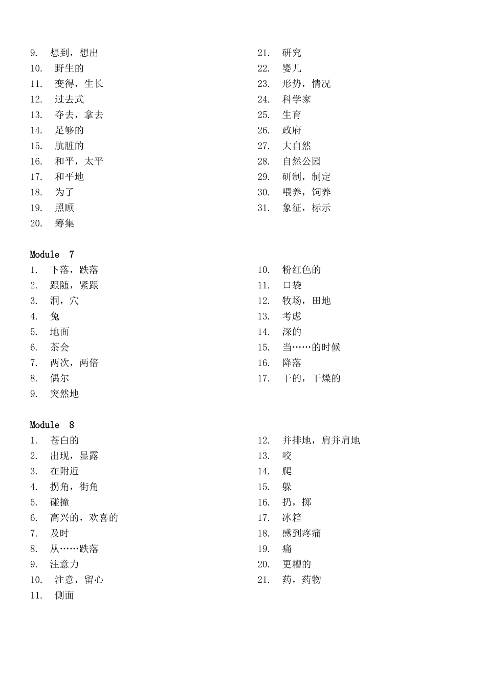 2016年新外研版英语八年级上册单词默写表_第3页