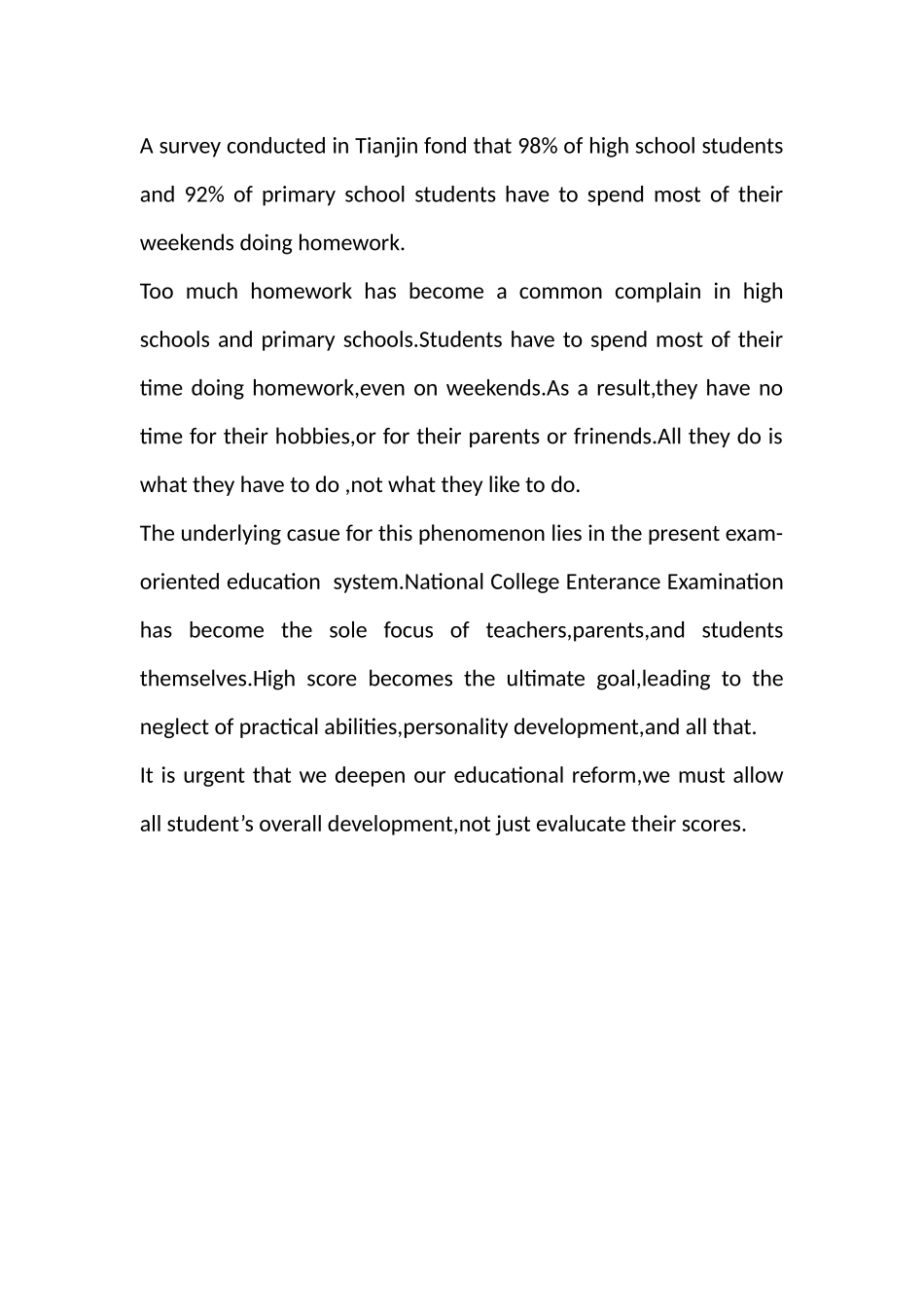 自考英语(二)作文范文_第1页