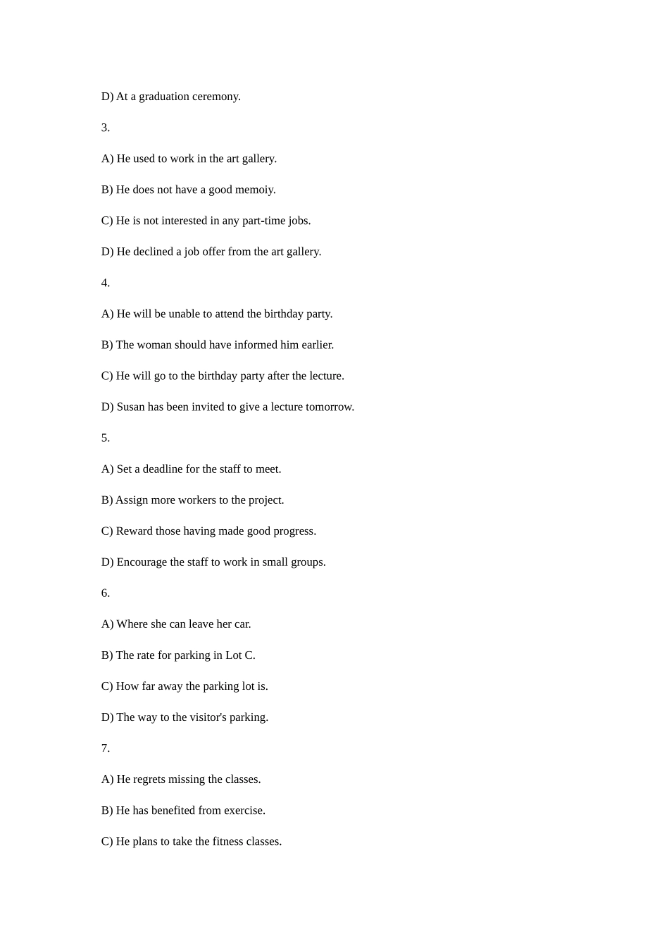 2015年12月英语四级考试真题试卷及答案【三套全】_第2页