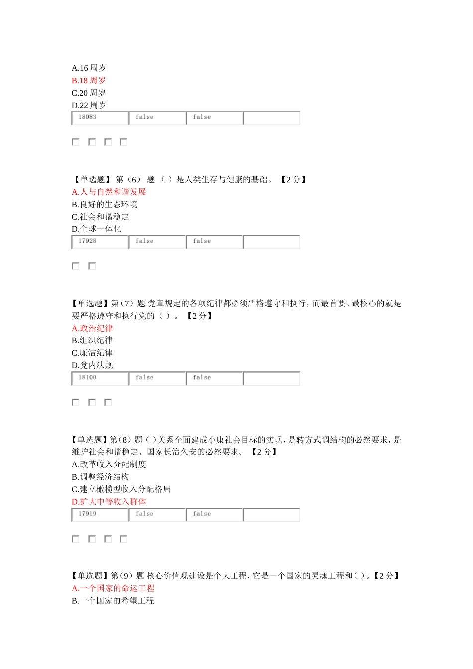 2016年辽宁省公务员干部在线学习考试真题90分_第2页