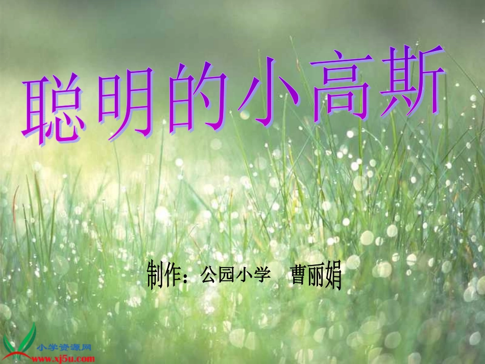 （教科版）二年级语文下册课件聪明的小高斯1_第1页