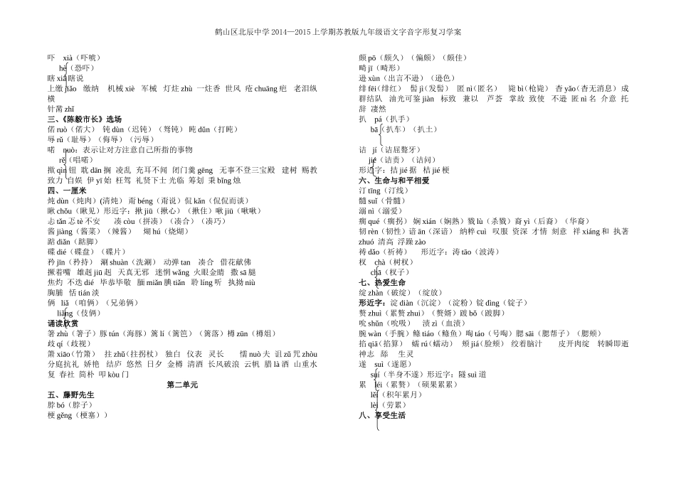 字音字形复习学案1_第3页