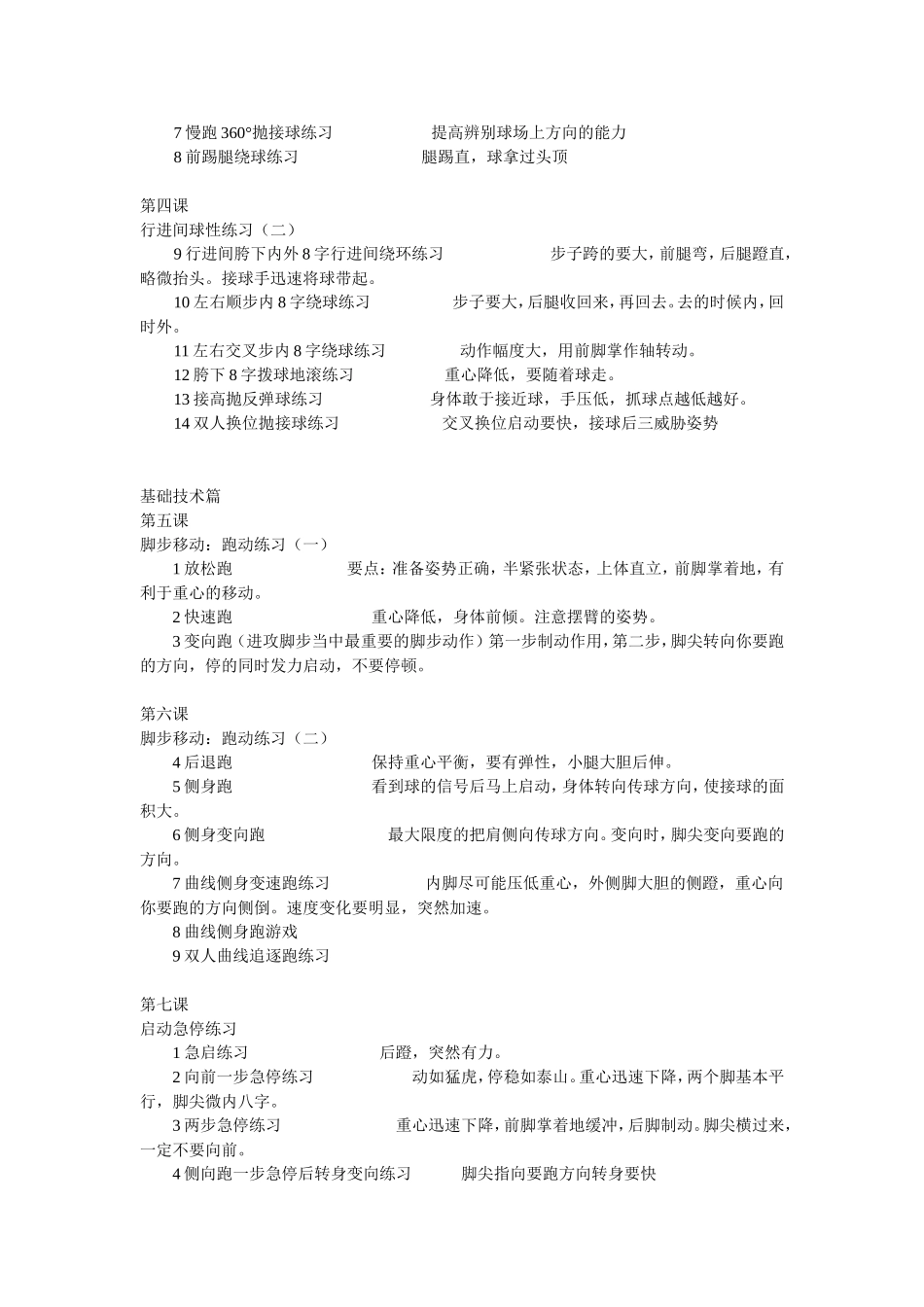 小学生篮球训练计划_第2页