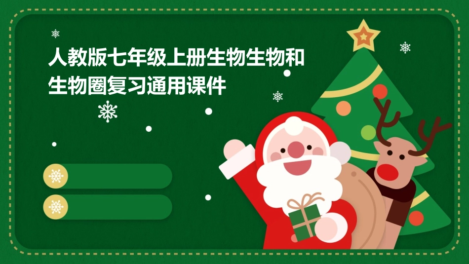 人教版七年级上册生物生物和生物圈复习通用课件_第1页