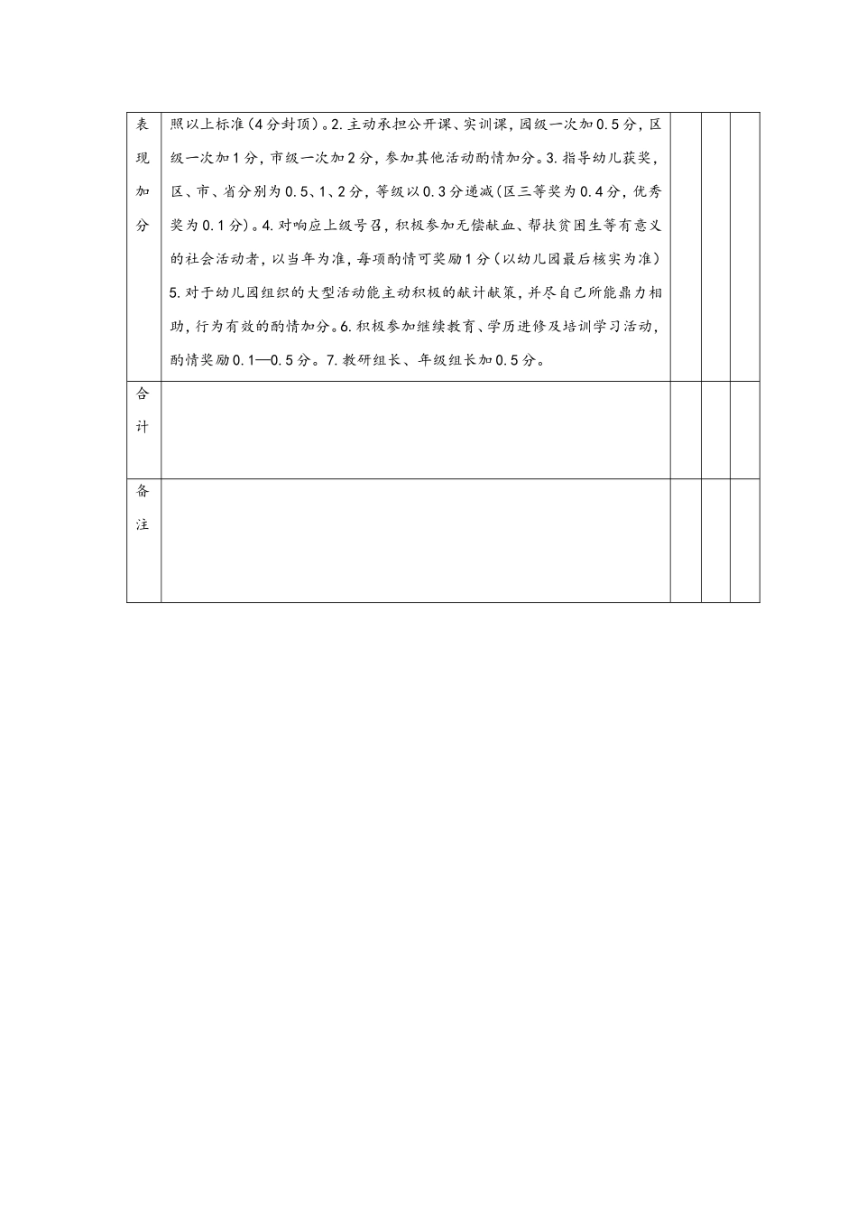 幼儿园教师年度考核表1_第3页