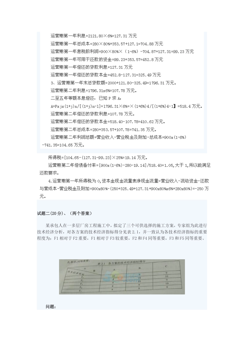 2015年造价《案例》真题及答案_第2页