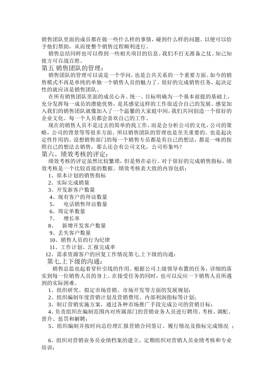 销售总监的月工作计划_第2页