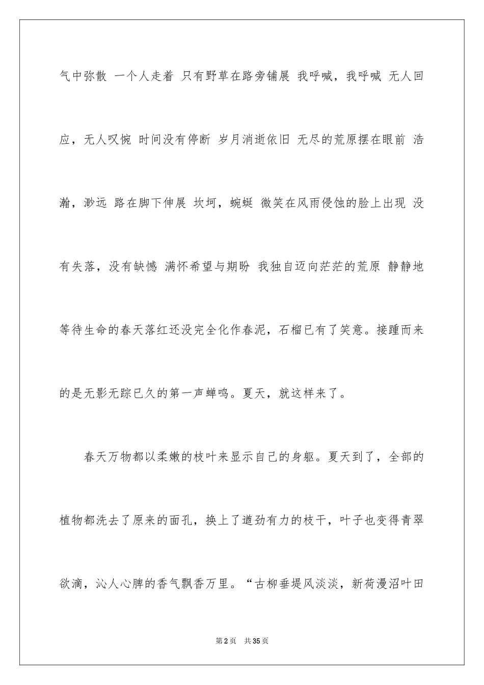 2024夏天的话题作文_第2页