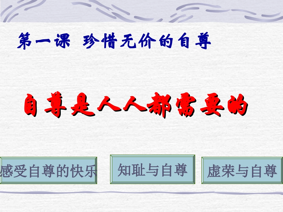 人教版七下第一单元第一课第一框自尊是人人都需要的（共38张PPT）1_第2页