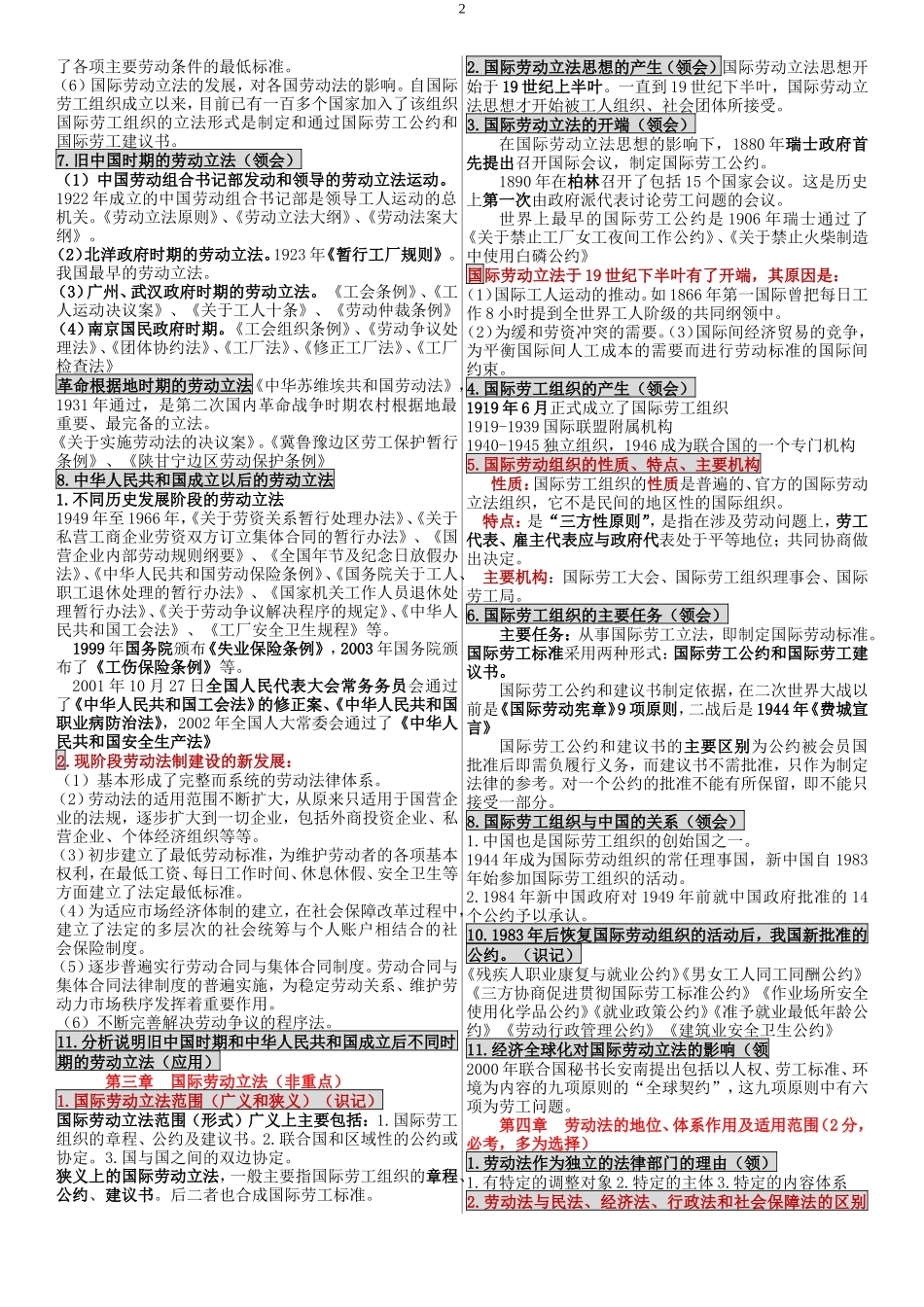 2017自考劳动法笔记全面_第2页