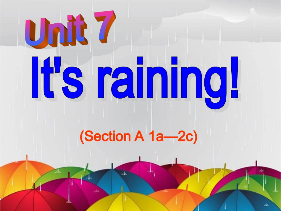 初中一年级英语下册单元目录第一课时课件_第1页