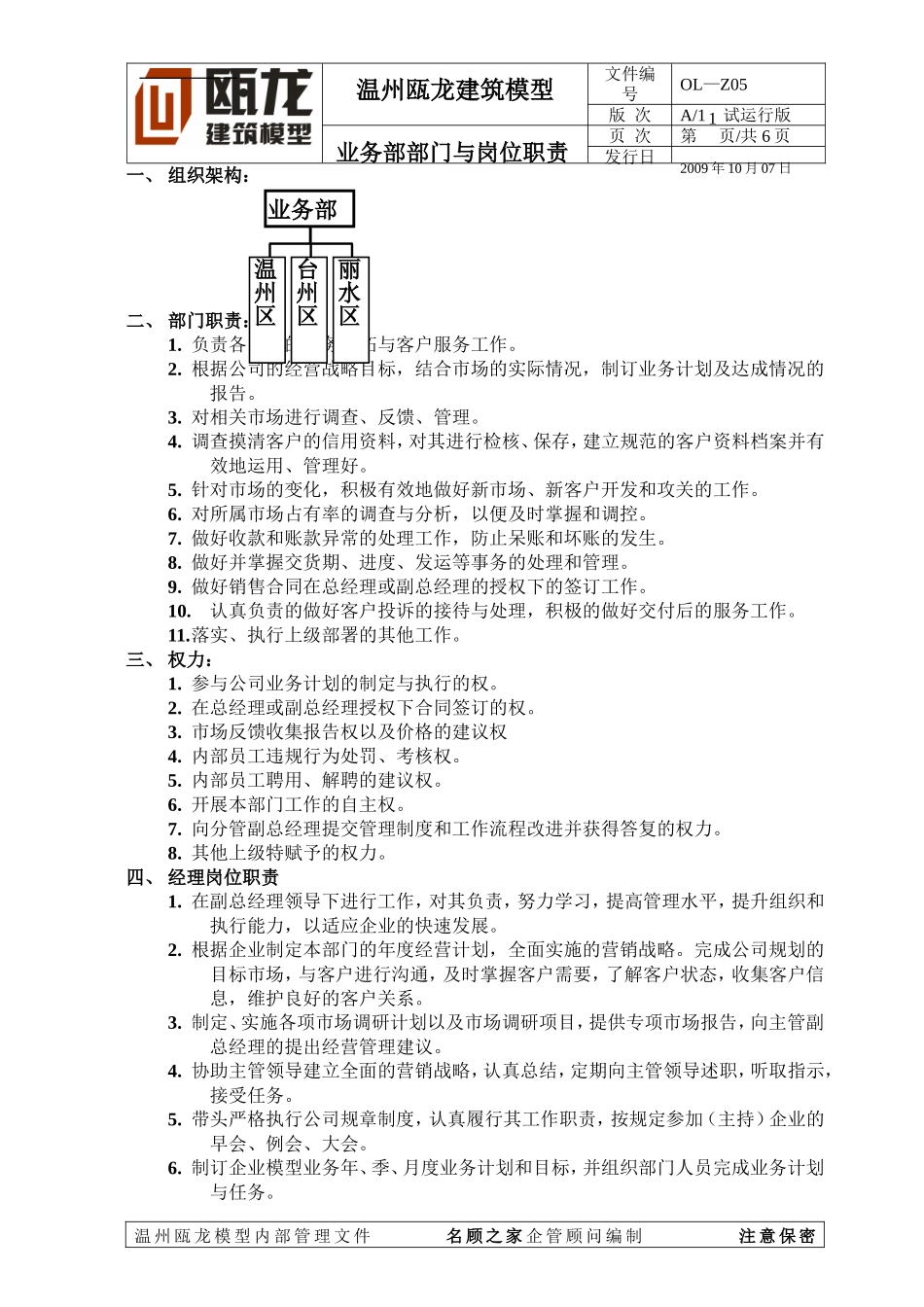业务部与岗位职责_第1页