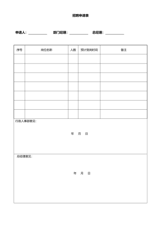 办公常用表格大全-35个