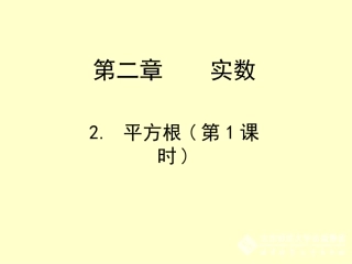 北师大版八年级上呼莉21平方根（第1课时)