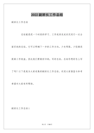 2024副班长工作总结_4