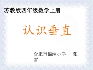 认识垂线张雪