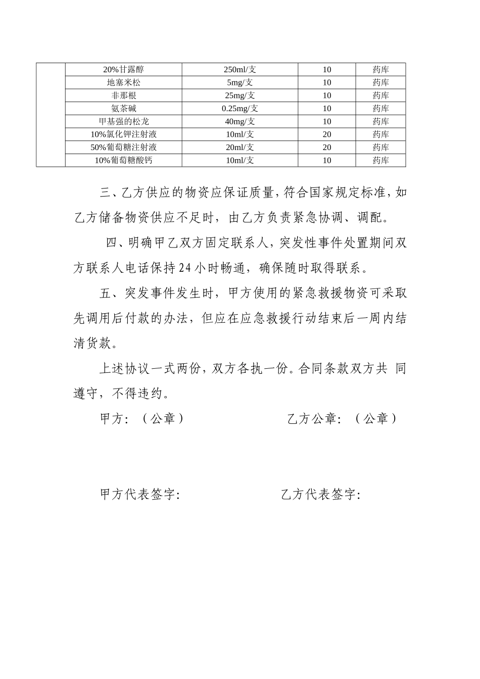 应急物资保障协议书_第3页