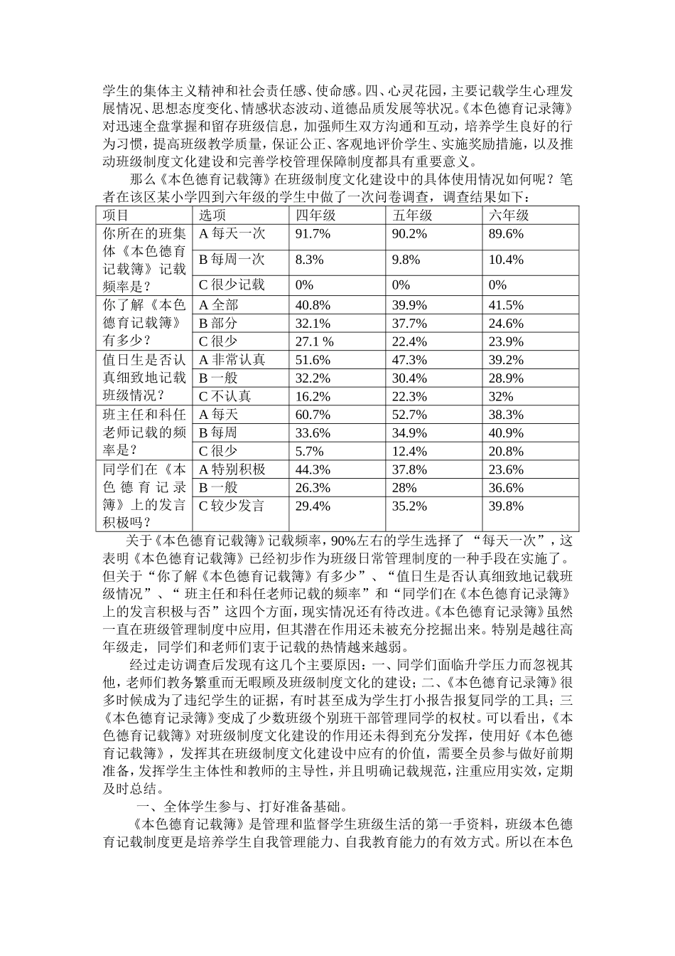 《本色德育记录簿》在小学班级制度文化建设中的应用与策略_第2页
