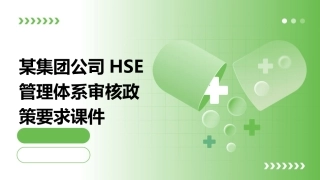 某集团公司HSE管理体系审核政策要求课件