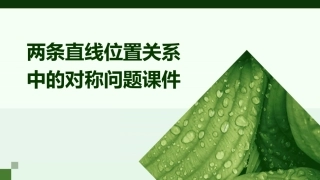 两条直线位置关系中的对称问题课件