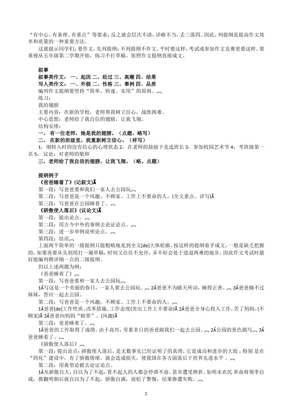 初中作文如何列提纲_第2页