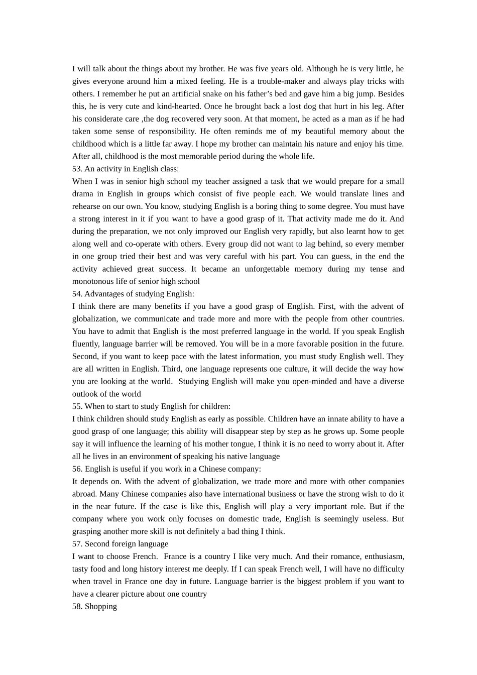 英语口语考试经典话题(部分解答)_第3页