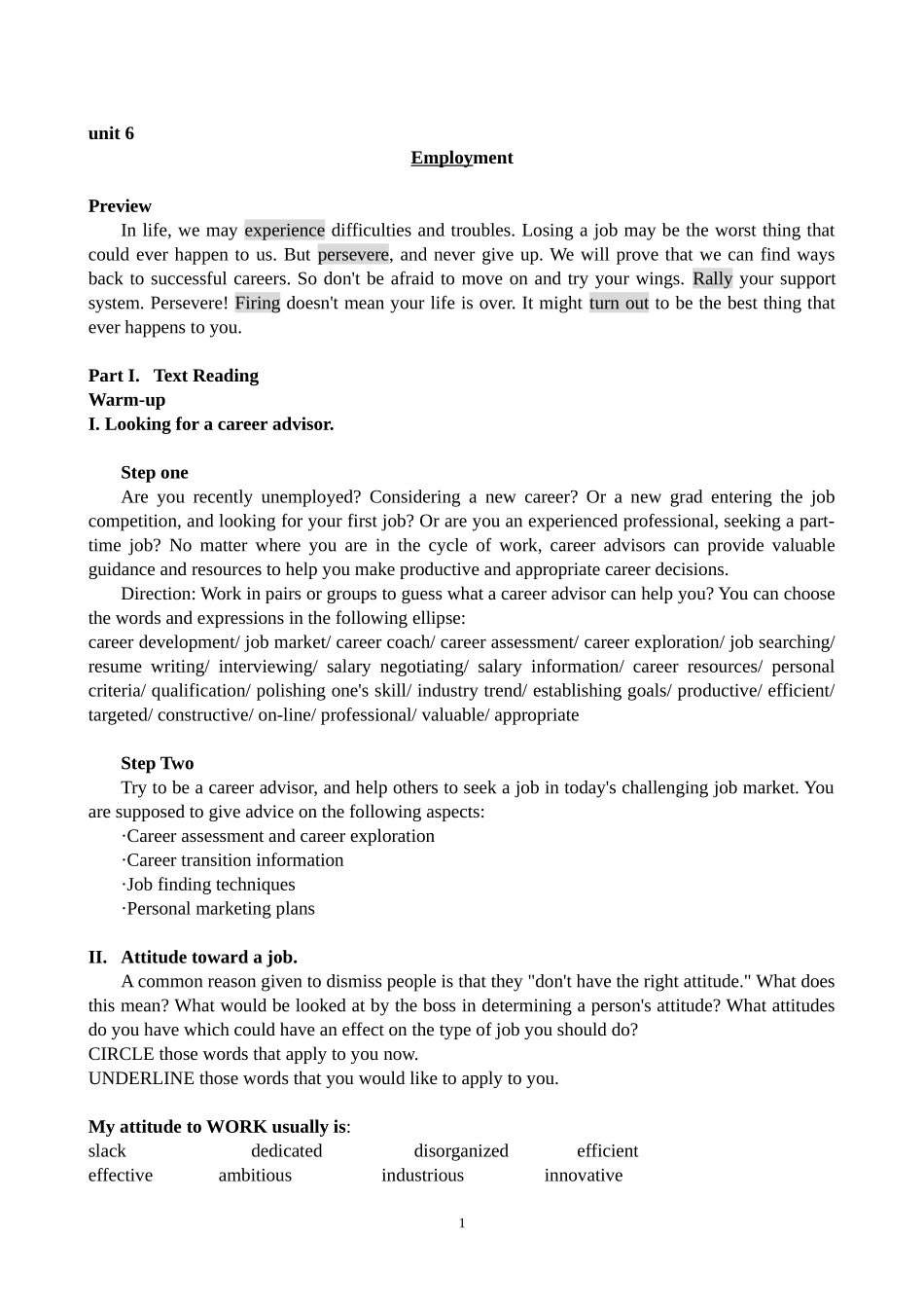 专业学位硕士研究生英语教程06_第1页