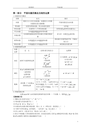 2018全国卷高考复习--平面向量(知识总结+题型)