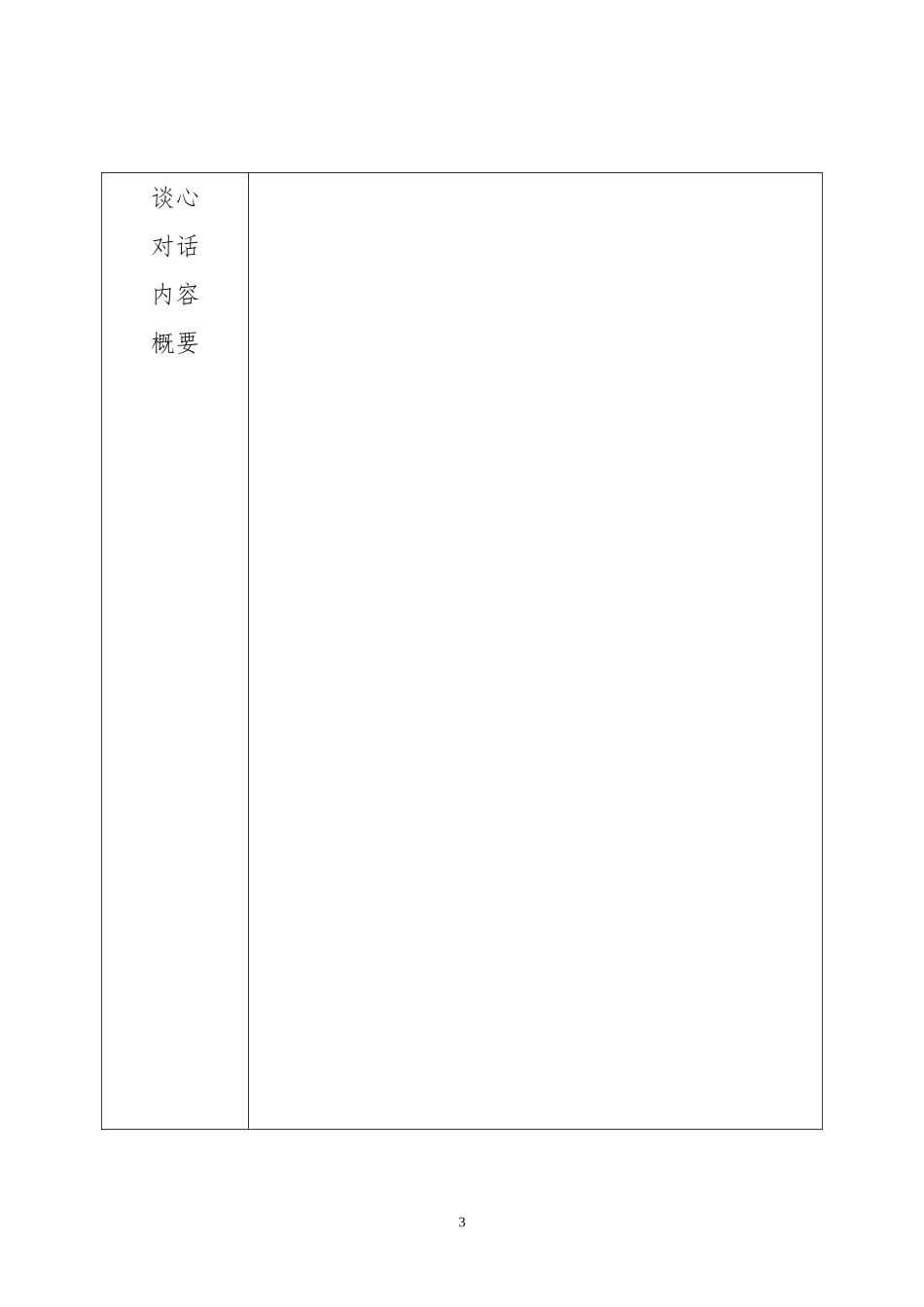 安全谈心对话活动记录表_第3页