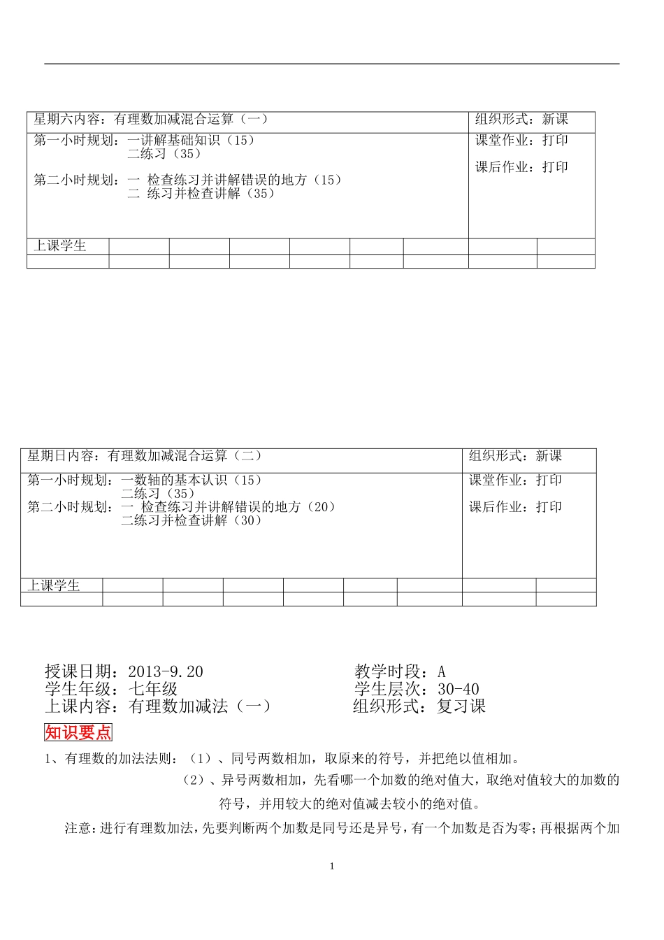 有理数加减混合运算全面练习题_第1页