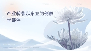 产业转移以东亚为例教学课件