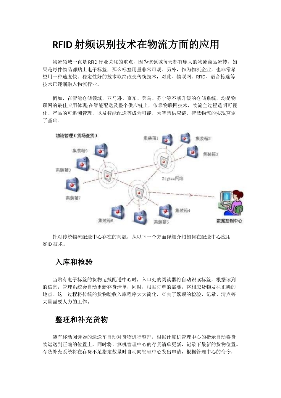 RFID射频识别技术在物流方面的应用_第1页