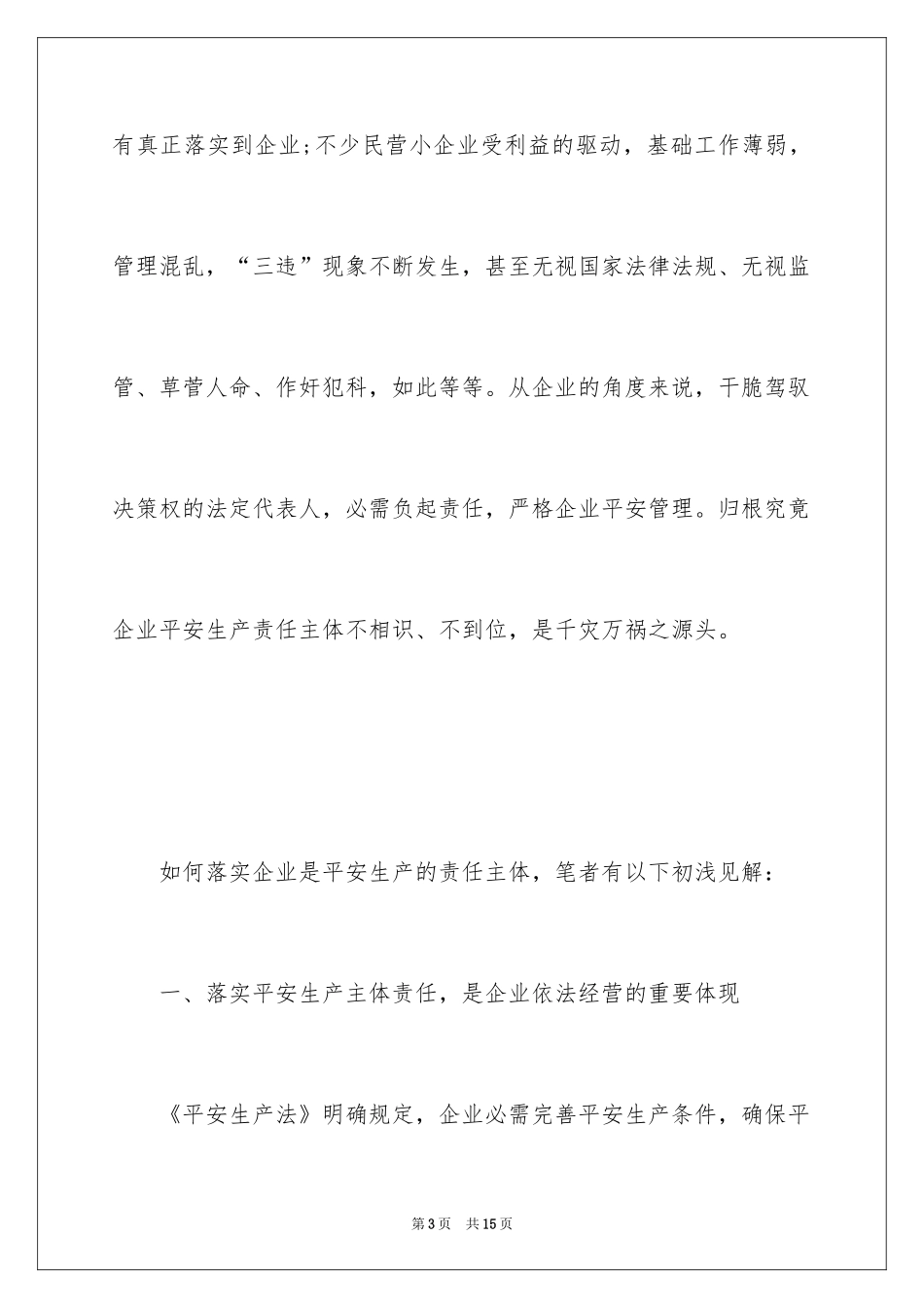 2024企业领导落实企业安全生产主体责任演讲稿_第3页