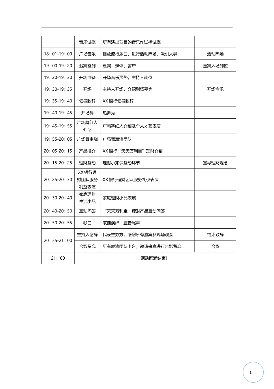 XX银行天天广场舞专场活动策划执行案_第2页