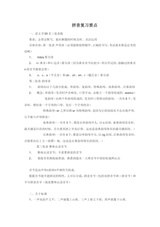 拼音复习要点