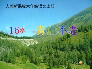 青山不老(已修改)
