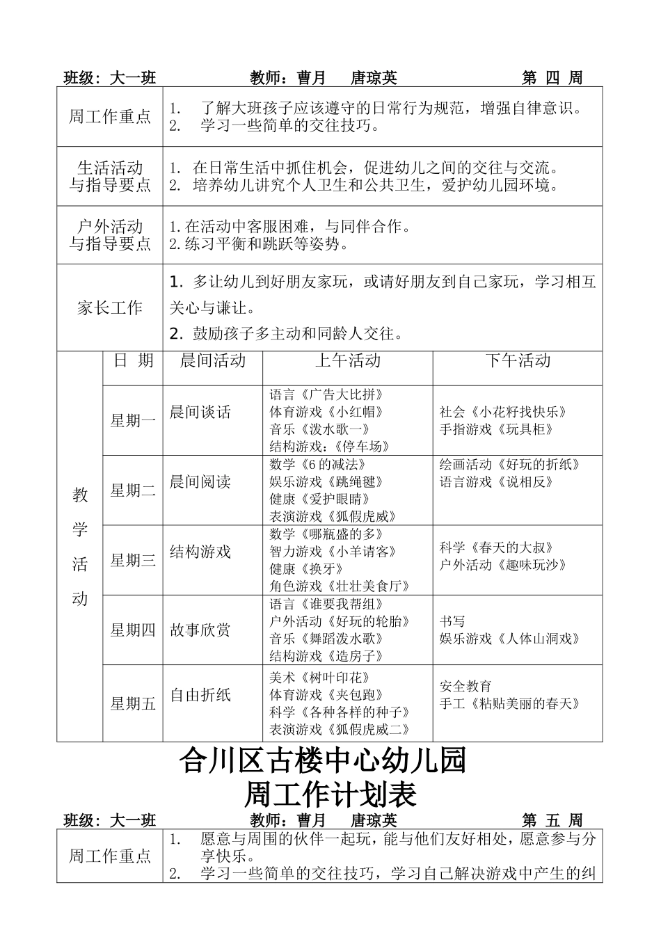 2018春期大班下周计划表_第2页