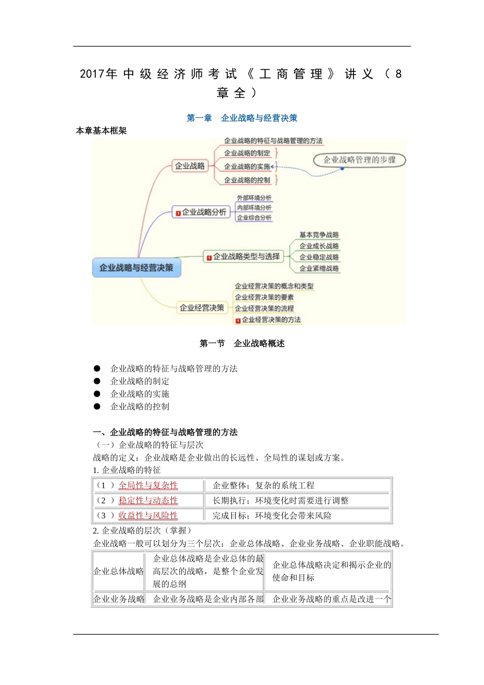 2017年中级经济师考试《工商管理》讲义(8章全)_第1页