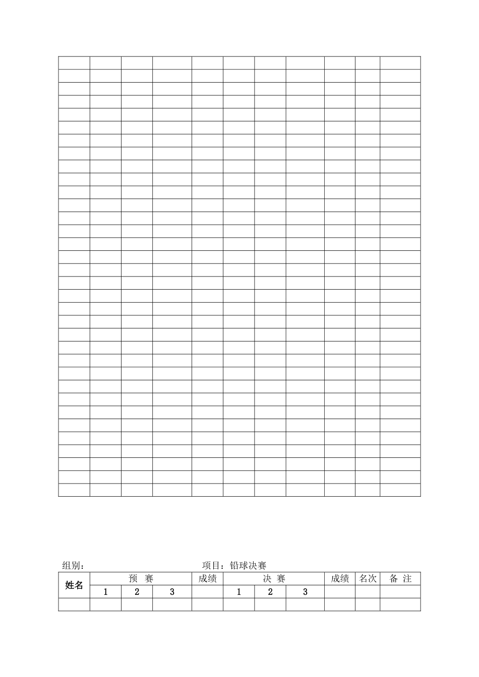 运动会成绩记录表_第3页