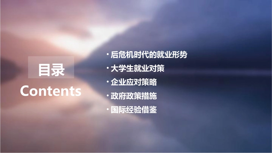 后危机时代的就业形势与对策课件_第2页