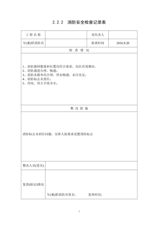 2.2.2--消防安全检查记录表