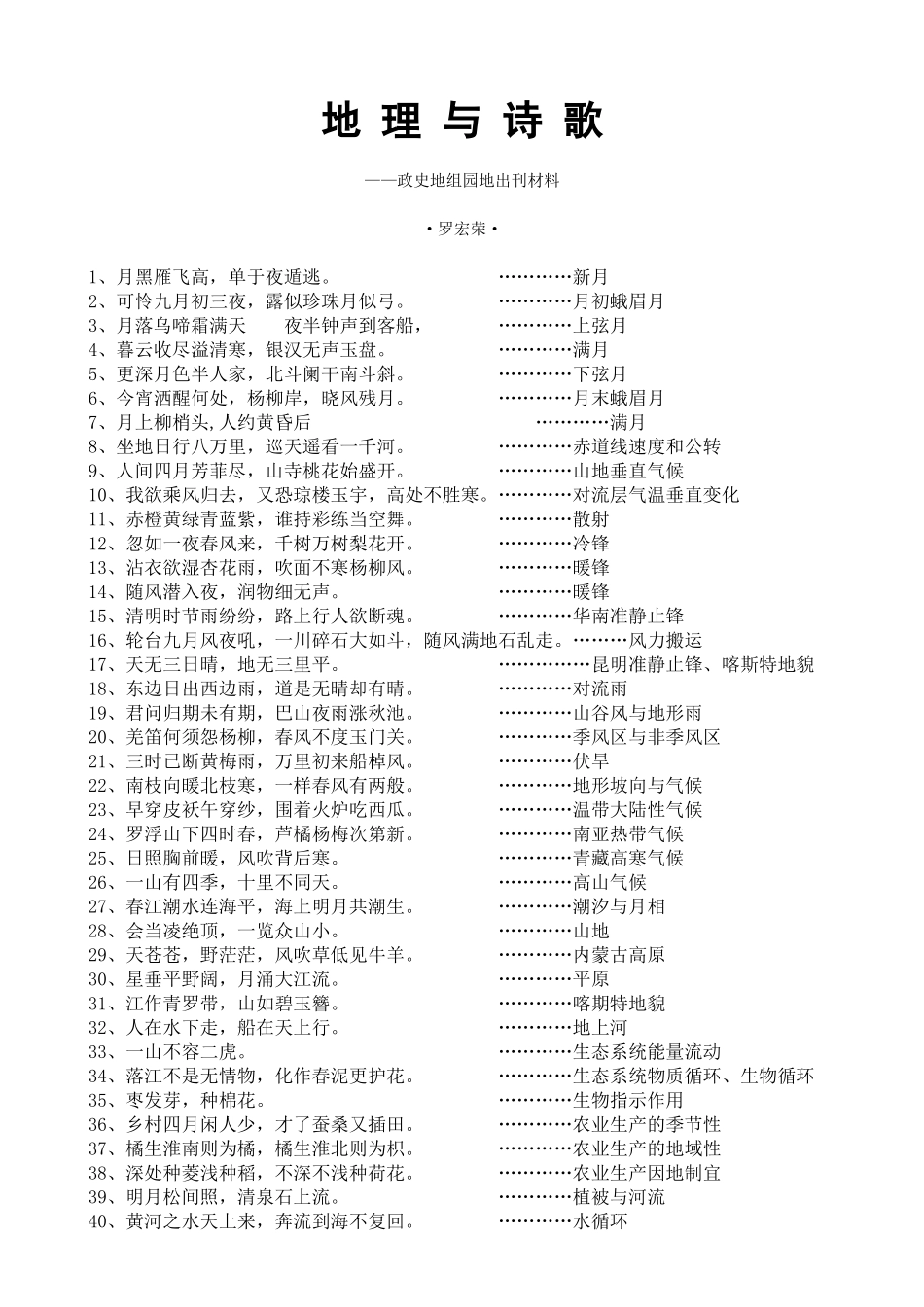 地理与诗歌(园地出刊)_第1页