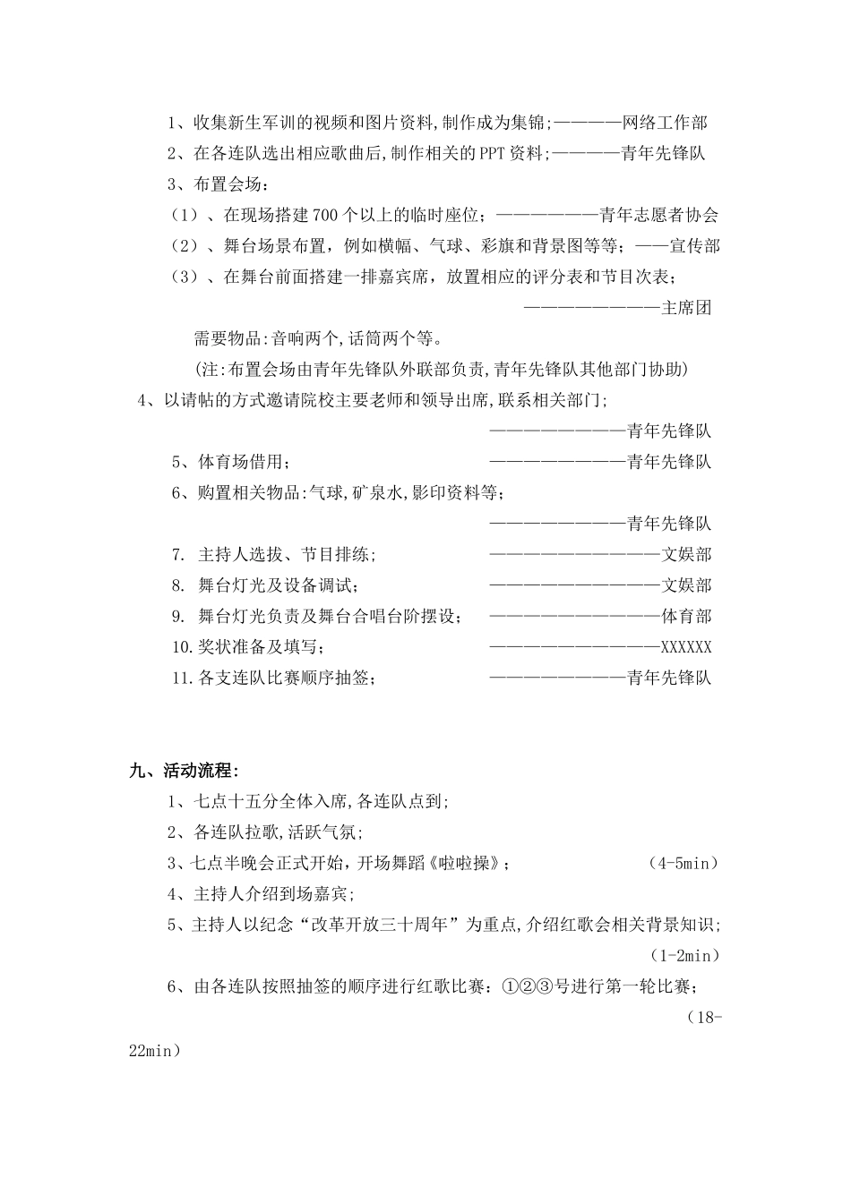 新生红歌会暨迎新晚会活动策划方案_第2页