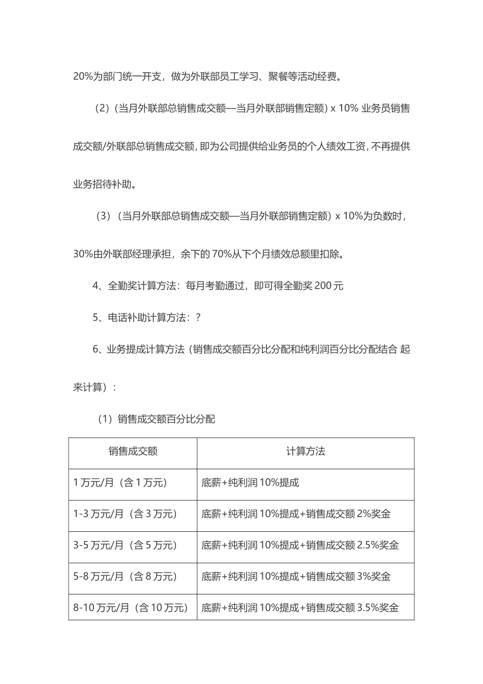 薪酬及业务提成管理方案_第2页