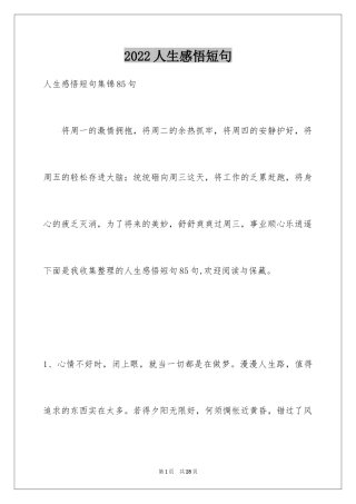 2024人生感悟短句_23