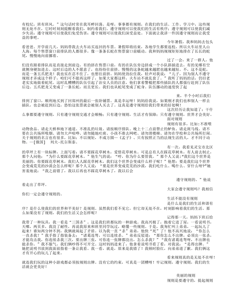 在规则面前-我低下了头(450字)作文_第2页