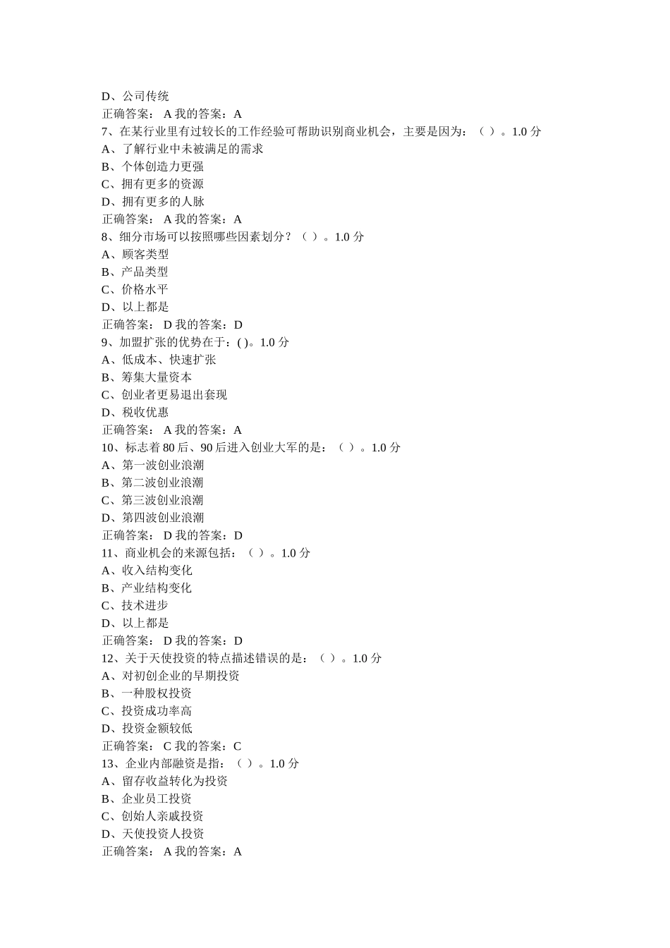 2016超星-创新创业课答案_第2页