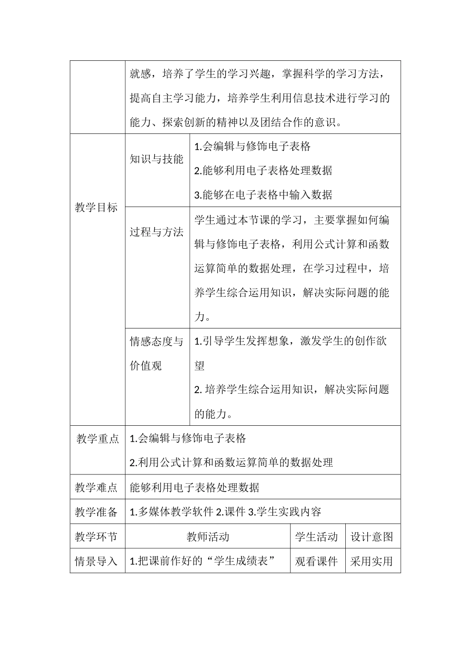 制作电子表格教案_第3页