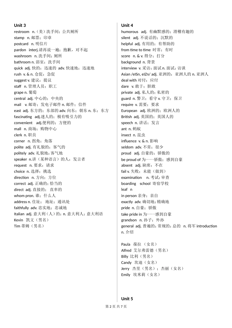 2018人教版九年级英语单词表_第2页